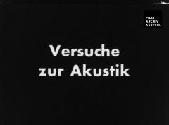 Versuche zur Akustik