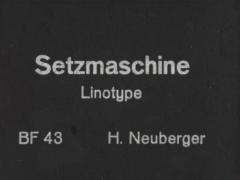 Setzmaschine – Linotype