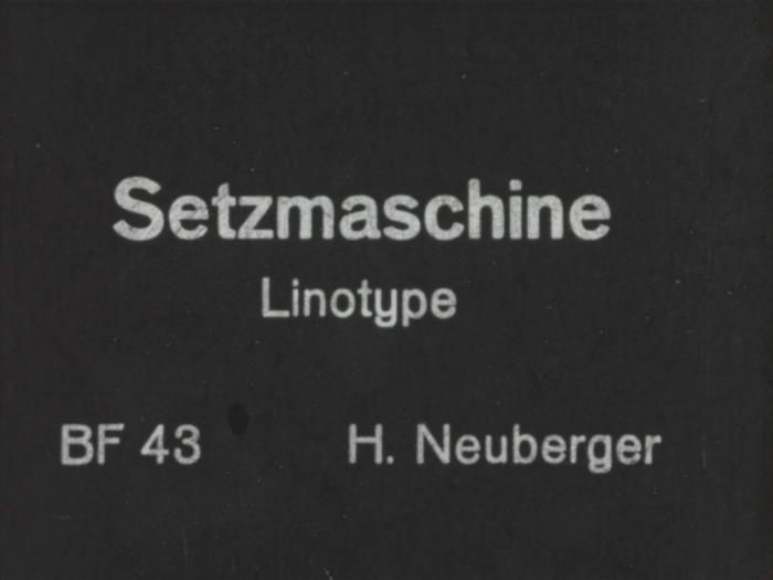 Setzmaschine – Linotype