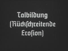 Talbildung (Rückschreitende Erosion)