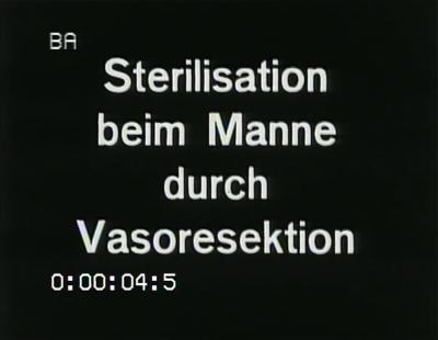 Sterilisation beim Manne durch Vasoresektion