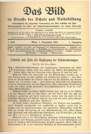 Das Bild im Dienste der Schule und Volksbildung, H. 3/1924