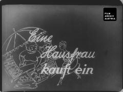 Eine Hausfrau kauft ein